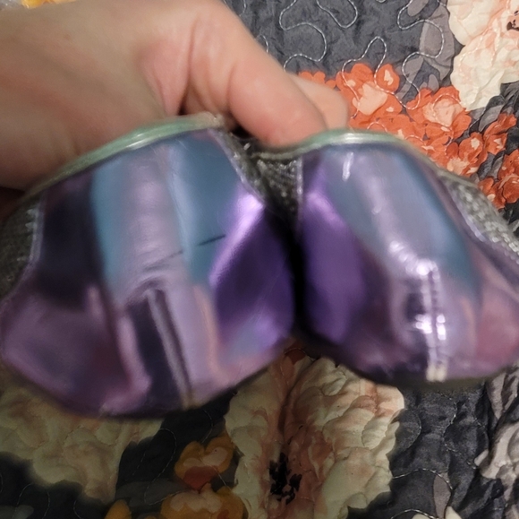 Mudd Silver and Purple Sequin Cat Flats Size 9 - Picture 5 of 7